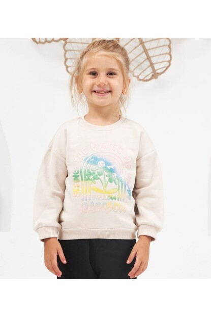 KIZ SİMLİ BASKILI SWEATSHİRT