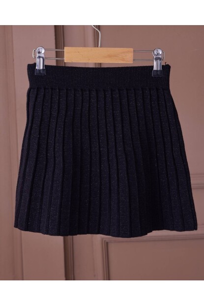 KIZ SİMLİ PİLELİ ETEK