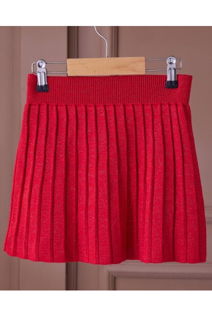 KIZ SİMLİ PİLELİ ETEK