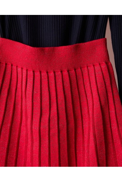 KIZ SİMLİ PİLELİ ETEK