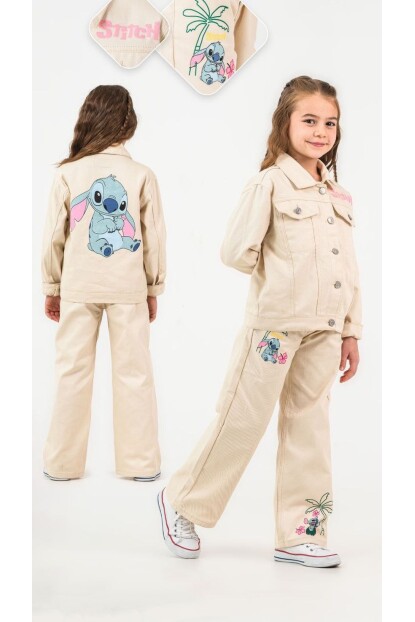 KIZ STİTCH BASKILI DOKUMA TAKIM