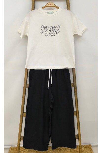 KIZ VİSKON PANTOLONLU TAKIM