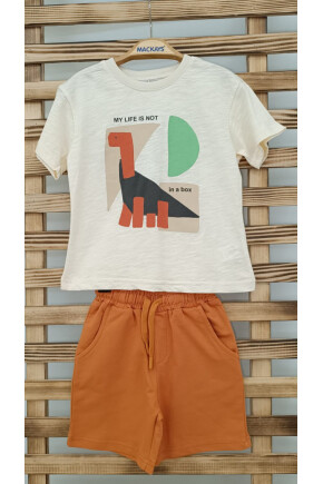 ERKEK DİNOZORLU ŞORTLU TAKIM