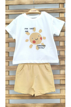 ERKEK GÜNEŞ GÜLER YÜZLÜ ŞORTLU TAKIM