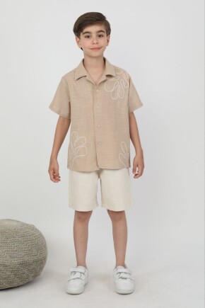 ERKEK KAKTÜS DESENLİ ŞORTLU TAKIM