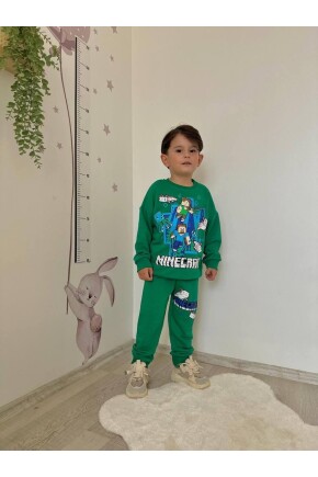 ERKEK MINECRAFT BASKILI EŞOFMAN TAKIMI