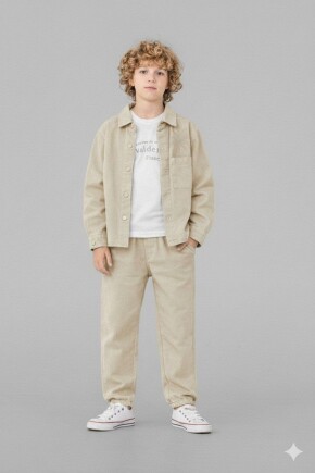 ERKEK OMUZ NAKIŞ DETAYLI 3LÜ TAKIM