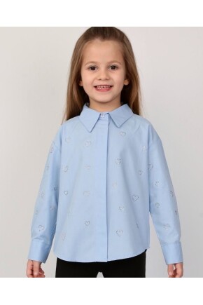 KALPLİ TAŞ DETAYLI POPLİN GÖMLEK