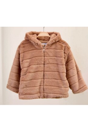 KIZ KAPŞONLU İÇİ PENYE ASTARLI PELUŞ MONT
