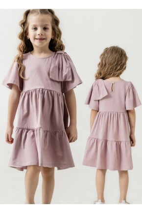 KIZ KOL FİYONK DETAYLI ELBİSE