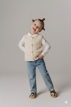 KIZ TRİKO ÖRME YELEK