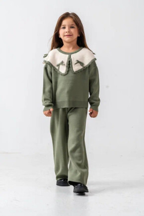 KIZ YAKA FİYONKLU TRİKO TAKIM