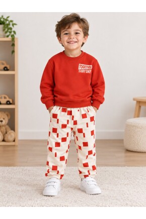 ERKEK DESENLİ RELAX KESİM PANTOLONLU TAKIM