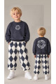 ERKEK DESENLİ RELAX KESİM PANTOLONLU TAKIM