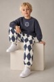 ERKEK DESENLİ RELAX KESİM PANTOLONLU TAKIM