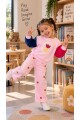 KIZ LALE DESENLİ DOKUMA PANTOLONLU TAKIM